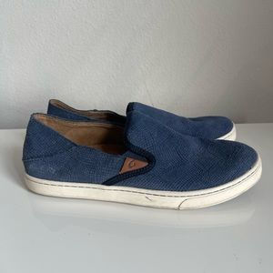 Olukai Shoes Women’s Size 9 Blue Pehuea Pavement Slip On Sneaker Casual